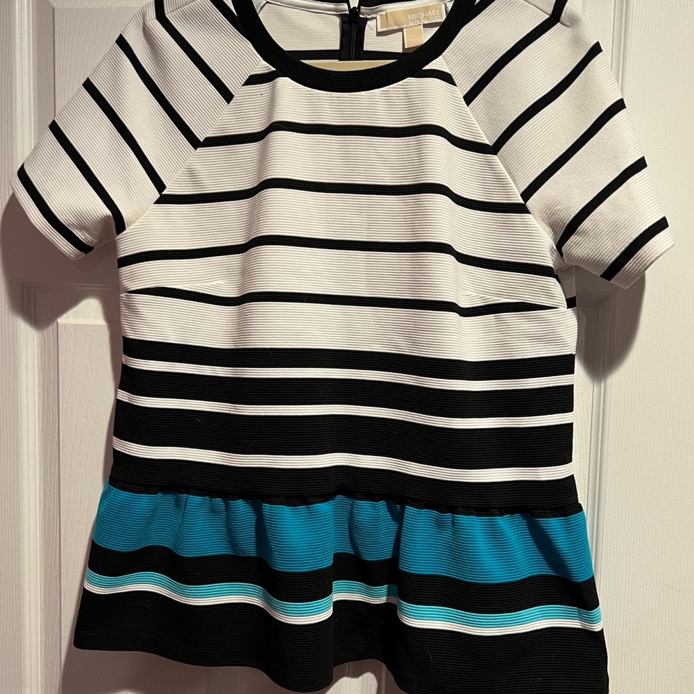 Striped Black and Blue Top